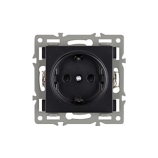 Механизм электрической розетки SCT-MEU1-PL-BK (250V, 16A) (Arlight, -)