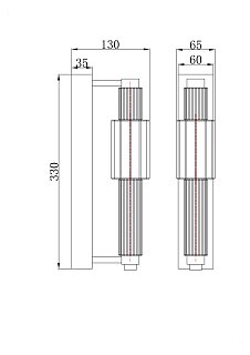 Настенный светильник (бра) Verticale 3000К 8Вт