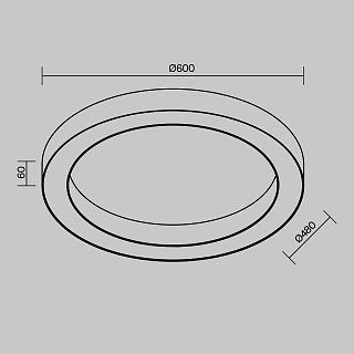 Потолочный светильники Lua 4000К 45Вт 120°