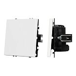 Механизм выключателя одноклавишный перекрёстный SWT-NOBE-MKX1-SFPL-WH (230V, 10A) (Arlight, -)