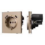 Механизм розетки с USB зарядкой SCT-TENDO-MUAC-PL-GD (230V, 16A) (Arlight, -)