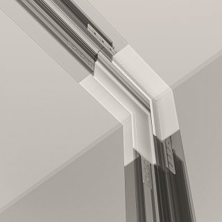 Коннектор угловой внутренний Exility встраиваемый под ГКЛ 12,5 мм, белый