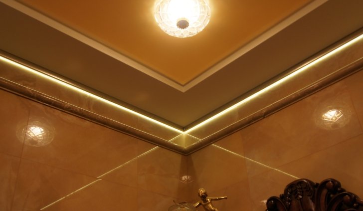 Светодиодные линии света на основе светодиодной ленты и алюминиевого профиля с матовым экраном