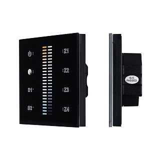 Панель Sens SR-2830B-AC-RF-IN Black (220V,MIX+DIM,4зоны) (Arlight, IP20 Пластик, 3 года)