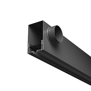 Диффузор с гексагональной сеткой, линейный, ГКЛ 12,5 мм, черный, КСД тип 1