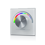 Радио панель W-RGB (W) встраиваемая в стену с валкодером на 1 зону  для RGB ленты, белая, W-RGB-W