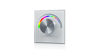 Радио панель W-RGB (W) встраиваемая в стену с валкодером на 1 зону  для RGB ленты, белая, W-RGB-W