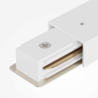 Прямой коннектор питания с вводом питания Unity белый