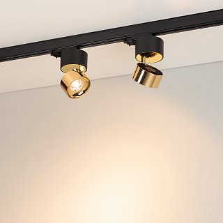Светильник SP-PLURIO-TRACK-4TR-R77-9W Warm3000 (BK-BRS, 36 deg, 230V) (Arlight, IP20 Металл, 3 года)