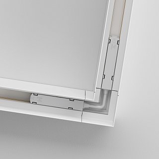 Коннектор угловой Gravity накладной белый