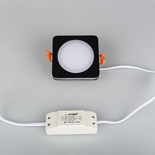 Светодиодная панель LTD-80x80SOL-BK-5W Warm White (Arlight, IP44 Пластик, 3 года)