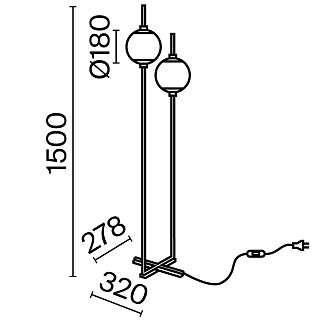 Напольный светильник (торшер) The Sixth Sense 3000К 12Вт