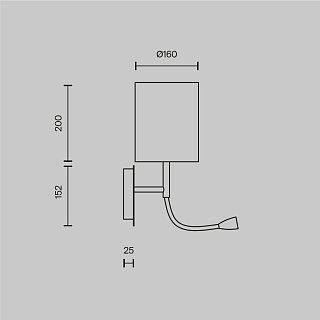 Настенный светильник (бра) Bergamo E27х1 60Вт