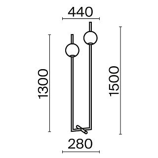 Напольный светильник (торшер) The Sixth Sense 3000К 12Вт
