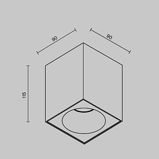 Потолочный светильник Zoom GU10 1x10Вт IP 54