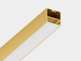 Подвесной/накладной алюминиевый профиль Design LED LS 5050, 2500 мм, золотой, LS.5050-G-R