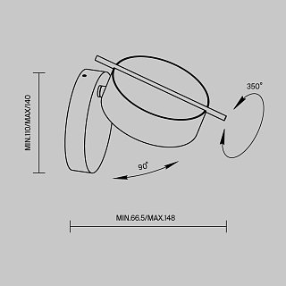 Настенный светильник (бра) Nuance 3000К 4Вт