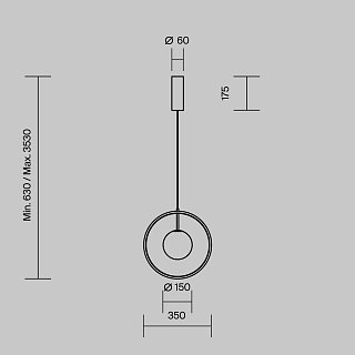 Подвесной светильник Paparazzi 3000K 12Вт