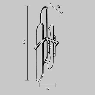 Настенный светильник (бра) Marmo E14х2