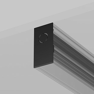 Заглушка торцевая 2 шт. Exility накладной черный