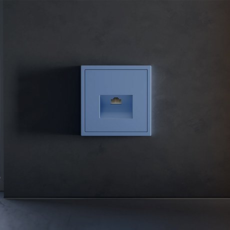 Накладка для розетки компьютерной RJ45 кат.6, S70 (деним)