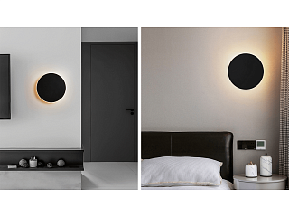 Бра декоративное , Черный, 7Вт, 3000K, IP20, ML-R150-BL-WW