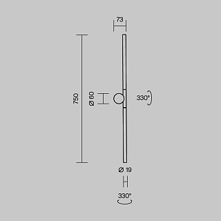 Настенный светильник (бра) Rotera 3000K 9Вт