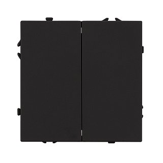 Механизм выключателя двухклавишный проходной SWT-NOBE-MKP2-SFPL-BK (230V, 10A) (Arlight, -)