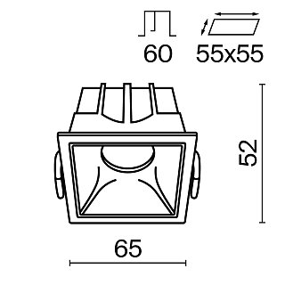 Встраиваемый светильник Alfa LED 3000K 1x10Вт 36° Dim Triac