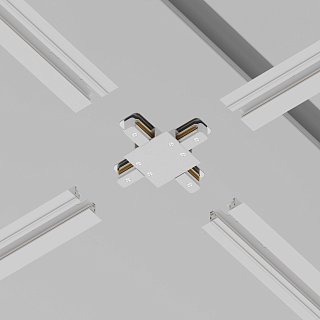 Коннектор Х-образный Unity встраиваемый белый
