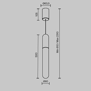 Подвесной светильник Mist 3000К 12Вт 125°