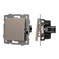 Механизм выключателя одноклавишный самовозвратный SWT-MKR1-PL-GD-V (250V, 10A) (Arlight, -)