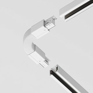 Коннектор гибкий Trinity белый