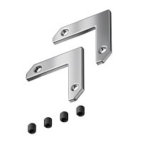 Комплект уголков 90° горизонтальных (2 соединителя + 4 винта) для профиля в натяжной потолок