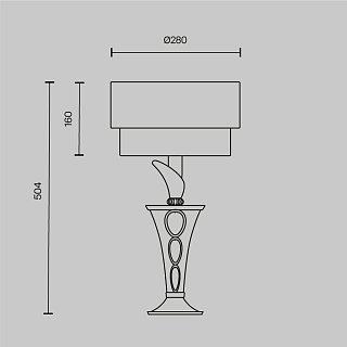 Настольный светильник Lillian E27х1 60Вт