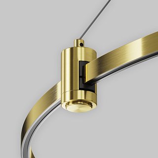 Подвесной набор с основанием под блок питания для круглого шинопровода Flarity латунь