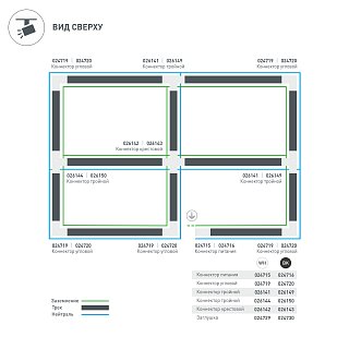 Коннектор тройной LGD-4TR-CON-INT-R2-WH (C) (Arlight, IP20 Пластик, 3 года)