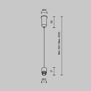 Тросовый подвес 1000мм для системы Shelf
