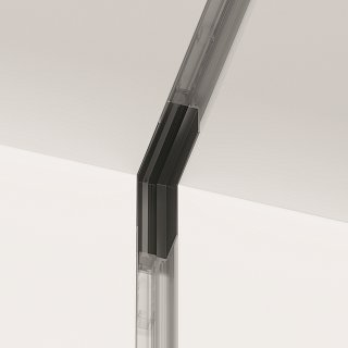 Угловой коннектор внутренний S35 встраиваемый черный