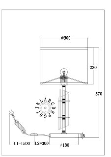 Настольный светильник Alloro E27х1 60Вт