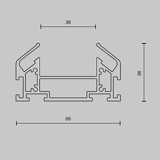 Профиль для монтажа Unity в натяжной ПВХ потолок, 2м
