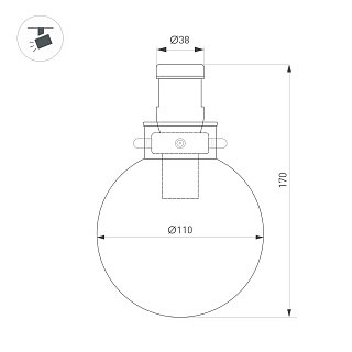 Светильник ART-APRIORI-ZORB-C-R110-5W Day4000 (GD, 85 deg, 48V) (Arlight, IP20 Металл, 3 года)