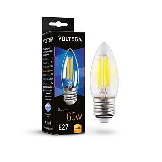 Светодиодная лампа Crystal Candle 6W 3000K E27 340°