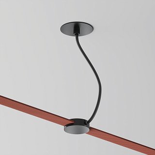 Ввод питания гибкий, боковой, черный