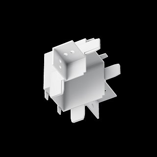 Коннектор угловой внутренний Radity встраиваемый белый