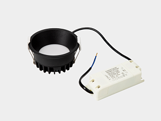 Светильник светодиодный диммируемый потолочный встраиваемый , серия WL-BQ, Черный, 9Вт, IP44, Теплый белый (3000К), BQ009109-BL-WW