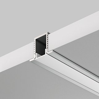 Алюминиевый профиль встраиваемый с накладным фланцем 12×9 (Серебро, 2 м), ALM-1209-S-2M