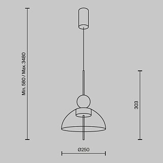 Подвесной светильник Bangkok 3000К 12Вт