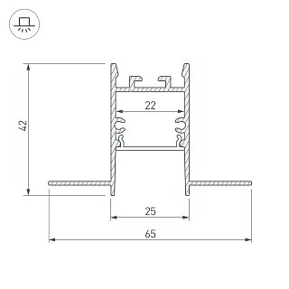 Профиль SL-COMFORT22-FANTOM-2000 ANOD (Arlight, Алюминий)