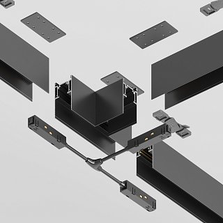 Коннектор Т-образный Gravity накладной черный